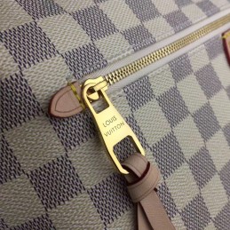 Replica Louis Vuitton White Damier Azur Red Trim Iena MM