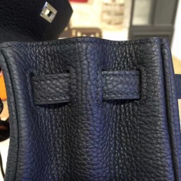 Replica Hermes Black Kelly 28 Blue Orange Handle Bag