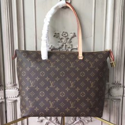Replica Louis Vuitton Brown Monogram Beige Trim Iena MM