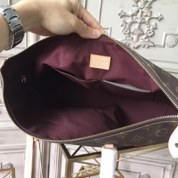 Replica Louis Vuitton Brown Monogram Beige Trim Iena MM
