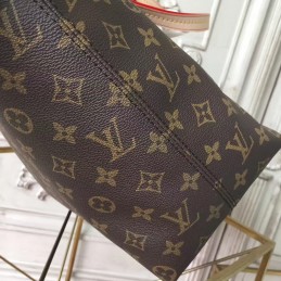 Replica Louis Vuitton Brown Monogram Beige Trim Iena MM