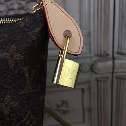 Replica Louis Vuitton Brown Monogram Beige Trim Iena MM