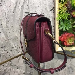 Replica Louis Vuitton Burgundy Embossed Monogram Metis Pochette