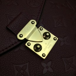 Replica Louis Vuitton Burgundy Embossed Monogram Metis Pochette