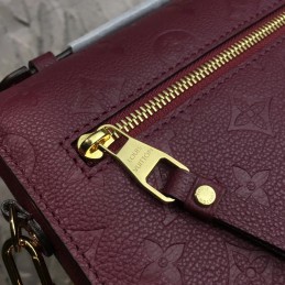 Replica Louis Vuitton Burgundy Embossed Monogram Metis Pochette