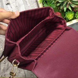 Replica Louis Vuitton Burgundy Embossed Monogram Metis Pochette