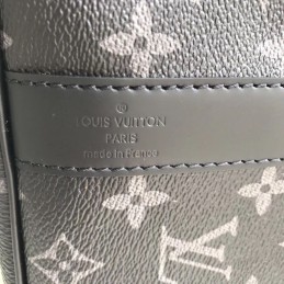 Replica Louis Vuitton Black Monogram Eclipse Keepall Bandouliere 45 - Style 2