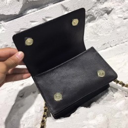 Replica Louis Vuitton Black Textured Twist MM with Studded Floral Detail