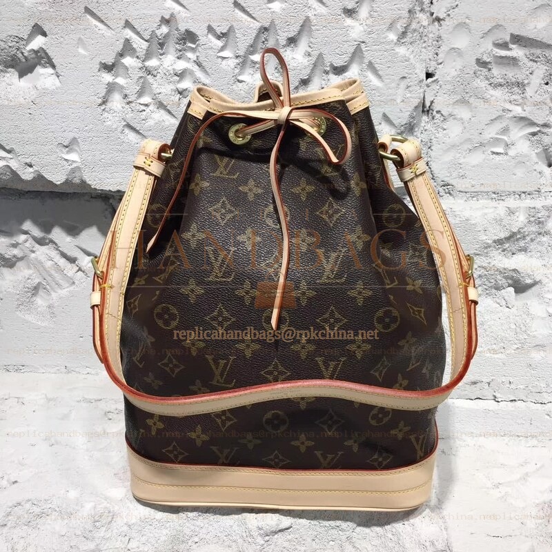 Replica Louis Vuitton Brown Monogram Beige Trim Neo Noe MM
