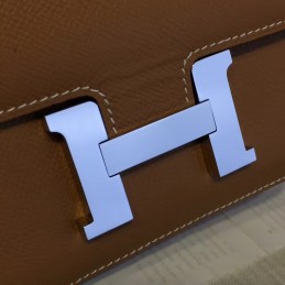 Replica Hermes Tan Constance Mini 18 Palladium Hardware Bag