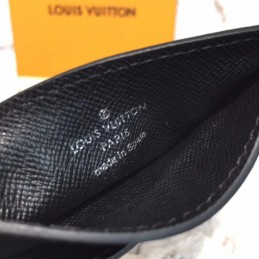 Replica Louis Vuitton Black Epi Leather Supreme Card Holder Wallet