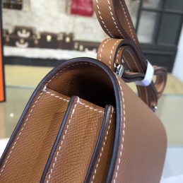 Replica Hermes Tan Constance Mini 18 Palladium Hardware Bag