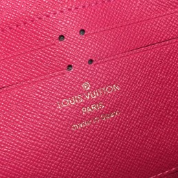 Replica Louis Vuitton Brown Monogram Pink Charm Clemence Wallet