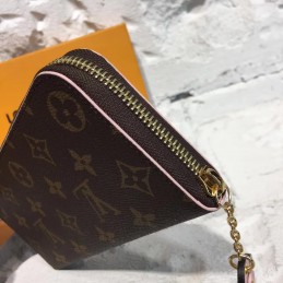 Replica Louis Vuitton Brown Monogram Red Charm Clemence Wallet