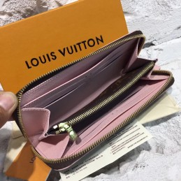 Replica Louis Vuitton Brown Monogram Red Charm Clemence Wallet
