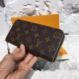 Replica Louis Vuitton Brown Monogram Brown Charm Clemence Wallet