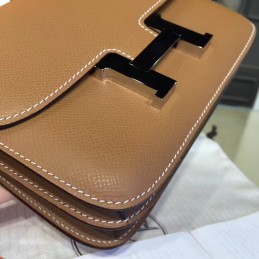 Replica Hermes Tan Constance Mini 18 Palladium Hardware Bag