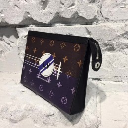 Replica Louis Vuitton Brown Monogram Space Print Pochette Voyage MM