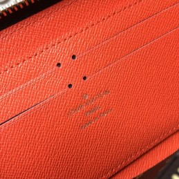 Replica Louis Vuitton Brown Monogram Orange Charm Clemence Wallet