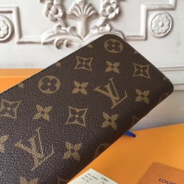 Replica Louis Vuitton Brown Monogram Rose Charm Clemence Wallet