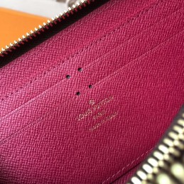 Replica Louis Vuitton Brown Monogram Rose Charm Clemence Wallet