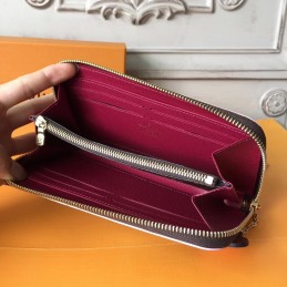 Replica Louis Vuitton Brown Monogram Rose Charm Clemence Wallet