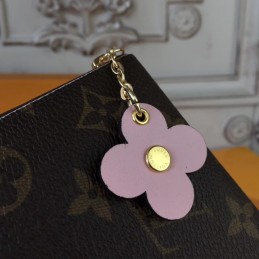 Replica Louis Vuitton Brown Monogram White Charm Clemence Wallet