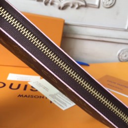 Replica Louis Vuitton Brown Monogram White Charm Clemence Wallet