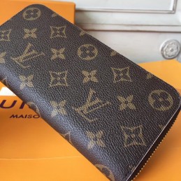 Replica Louis Vuitton Brown Monogram White Charm Clemence Wallet