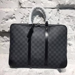 Replica Louis Vuitton Black Damier Graphite Porte Documents Jour PM - Style 2