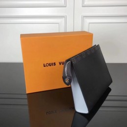 Replica Louis Vuitton Black Epi Leather Pochette Voyage MM Clutch