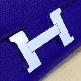 Replica Hermes Cobalt Blue Constance Mini 18 Palladium Hardware Bag
