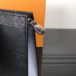 Replica Louis Vuitton Black Epi Leather Pochette Voyage MM Clutch