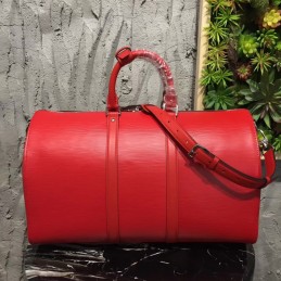 Replica Louis Vuitton Red Epi Leather Supreme Keepall Bandouliere 45