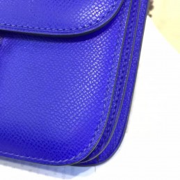Replica Hermes Cobalt Blue Constance Mini 18 Palladium Hardware Bag