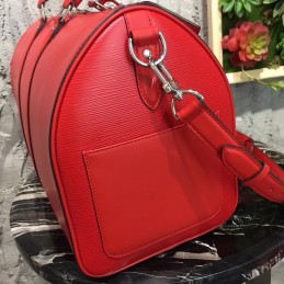 Replica Louis Vuitton Red Epi Leather Supreme Keepall Bandouliere 45