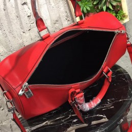 Replica Louis Vuitton Red Epi Leather Supreme Keepall Bandouliere 45