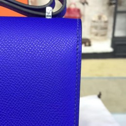 Replica Hermes Cobalt Blue Constance Mini 18 Palladium Hardware Bag