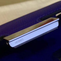 Replica Hermes Cobalt Blue Constance Mini 18 Palladium Hardware Bag