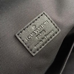 Replica Louis Vuitton Black Leather Avenue Sling Bag