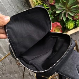 Replica Louis Vuitton Black Leather Avenue Sling Bag