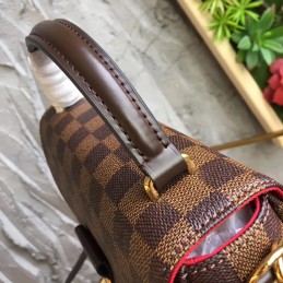 Replica Louis Vuitton Brown Damier Ebene Red Trim Croisette