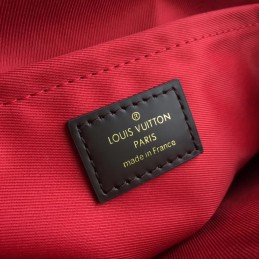 Replica Louis Vuitton Brown Damier Ebene Red Trim Croisette