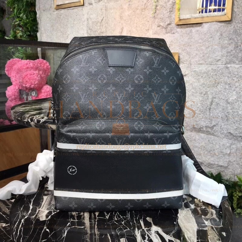 Replica Louis Vuitton Black Monogram Eclipse Apollo Backpack