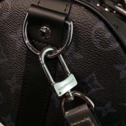 Replica Louis Vuitton White Savane Chapman Keepall Bandouliere 55