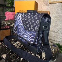 Replica Louis Vuitton Black Monogram Zebra Savane Chapman Messenger
