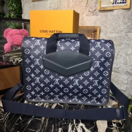 Replica Louis Vuitton Black Monogram Zebra Savane Chapman Messenger