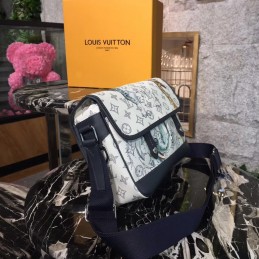 Replica Louis Vuitton White Savane Chapman Messenger PM