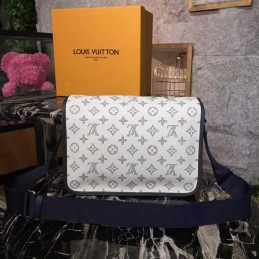 Replica Louis Vuitton White Savane Chapman Messenger PM