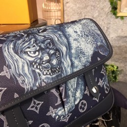 Replica Louis Vuitton Black Monogram Tiger Savane Chapman Messenger PM